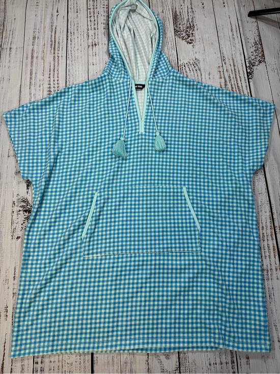 Lands' End Other - Lands' End Light Blue and White Gingham Hooded Poncho